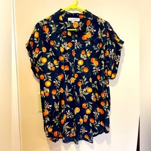 LOFT Orange Harvest Everyday Dolman Shirt